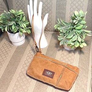 UGG Suede & Shearling Wristlet or Mini Bag